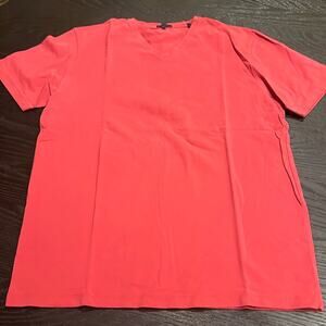 Patrick Assaraf Red V Neck T Shirt Size XL